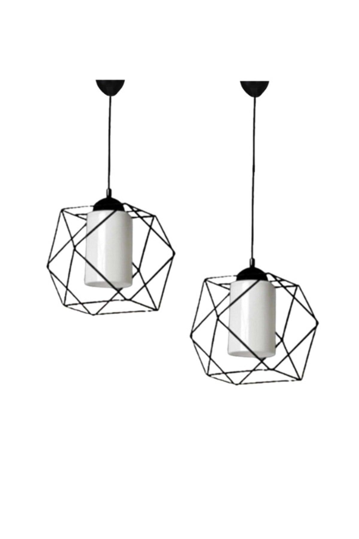 2 Pieces Square Single Black Promotional Pendant Chandelier - Swordslife