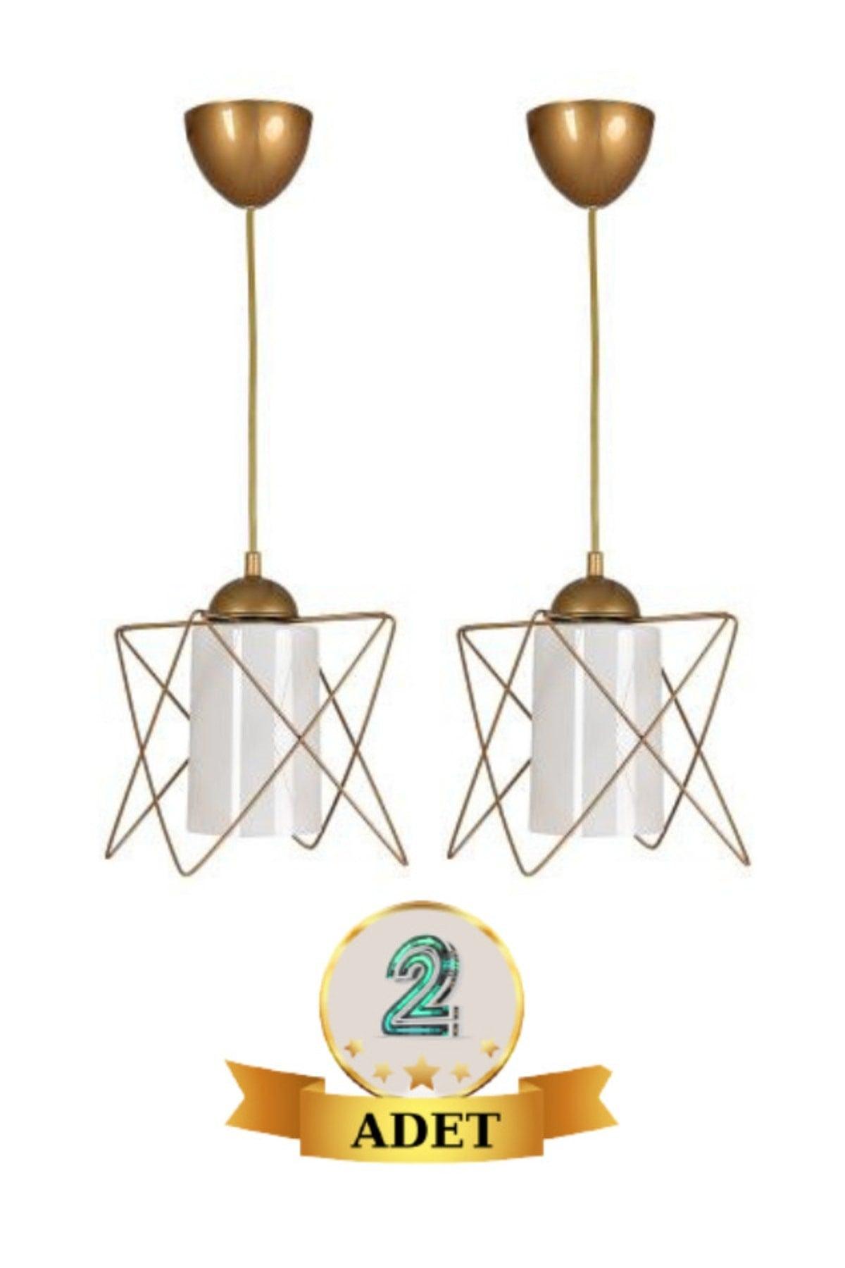 2 Pieces Zigzag Single Tumbled Pendant Lamp Chandelier - Swordslife