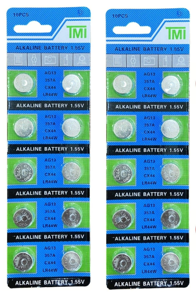 20 Pieces Ag13 Alkaline Lr44h A76 Sr44 357 V13ga