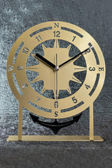 22x27 Cm Metal Pendulum Decorative Table Top Clock - Swordslife