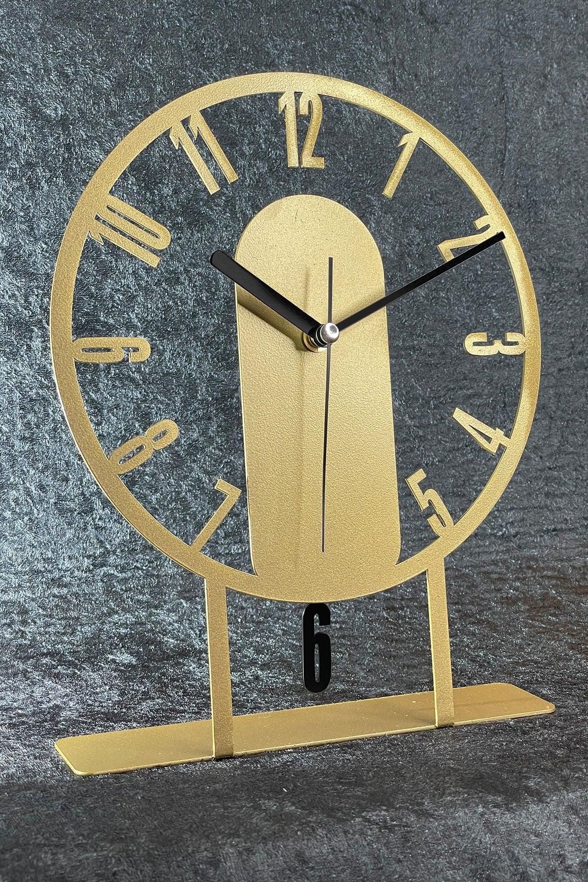 22x27 Cm Metal Pendulum Decorative Table Top Clock - Swordslife