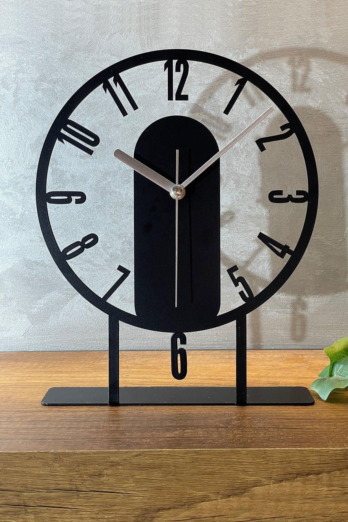 22x27 Cm Metal Pendulum Decorative Table Top Clock - Swordslife