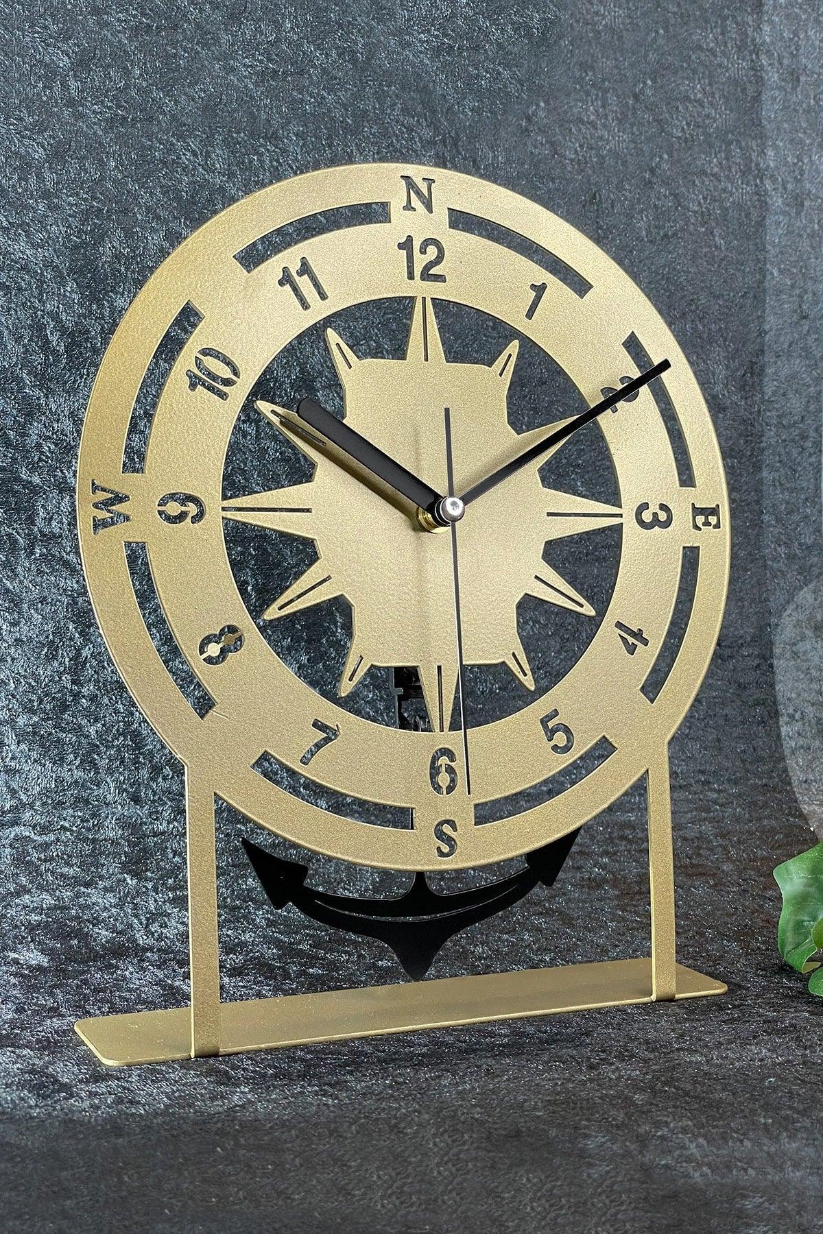 22x27 Cm Metal Pendulum Decorative Table Top Clock - Swordslife