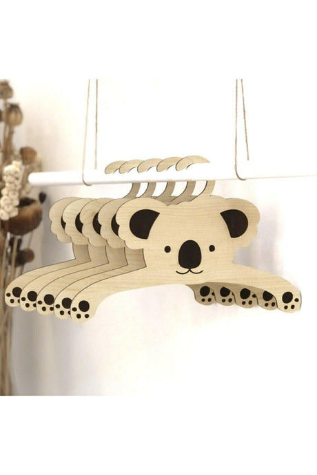 24 Pcs Baby Clothes Hanger Wooden Clothes Hanger Koala And Rabbit - Swordslife