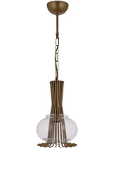 2510 Tumbled Single Transparent Glass Pendant Chandelier - Çakır Chandelier - Swordslife