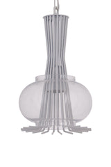 2510 White Single Transparent Glass Pendant Chandelier - Çakır Chandelier - Swordslife