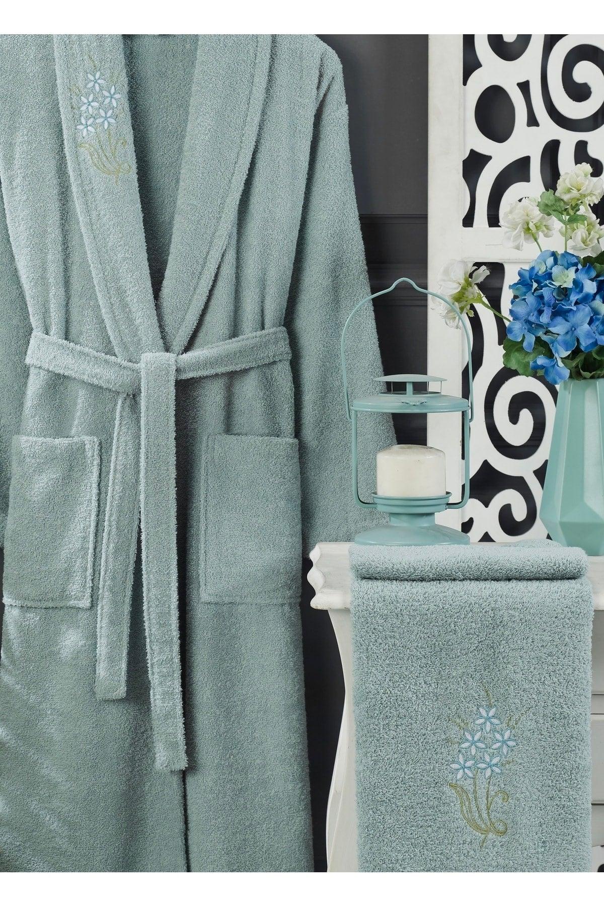 Mint Towel Bathrobe Set of 2 - Swordslife