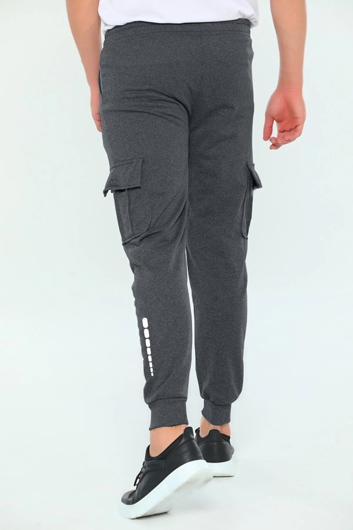 Unisex Commando Pocket Slimfit Reflector Printed Sweatpants