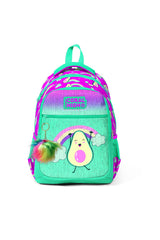 Kids Water Green Pink Three Compartment School Bag 23491