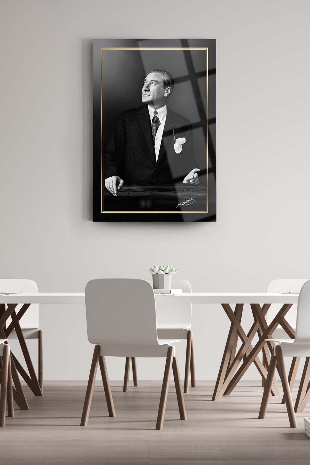 Atatürk 64 Glass Painting-Atatürk Painting - Swordslife