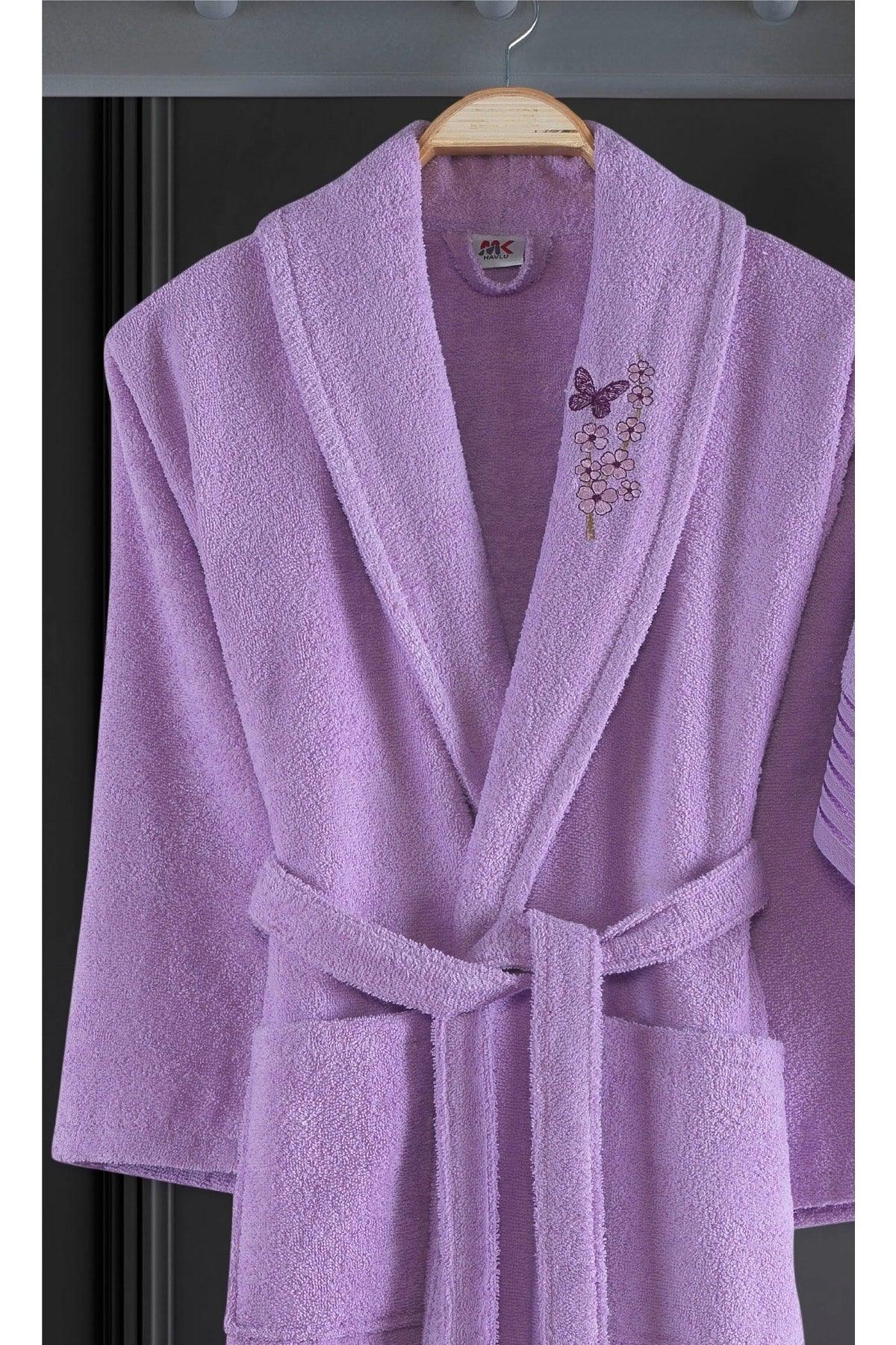 Alya Embroidered 2 Piece Bathrobe Set - Swordslife