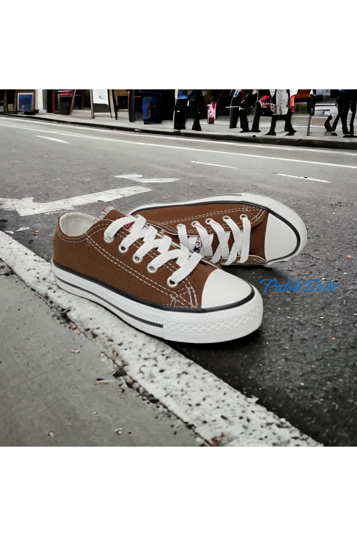 Brown Short Linen Convers Shoes