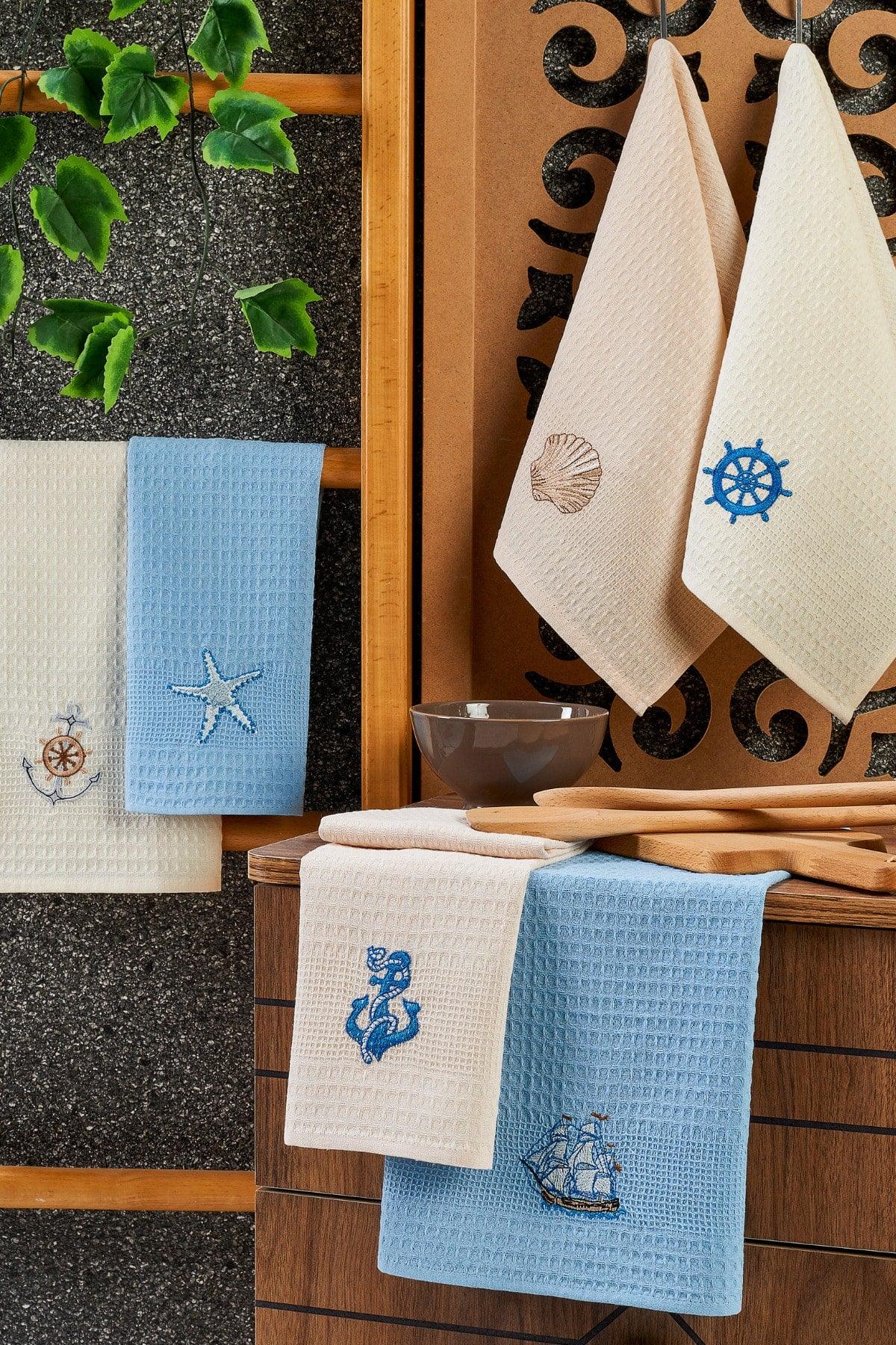 Set of 6 Kitchen Towels Alaçatı 40x60 - Swordslife