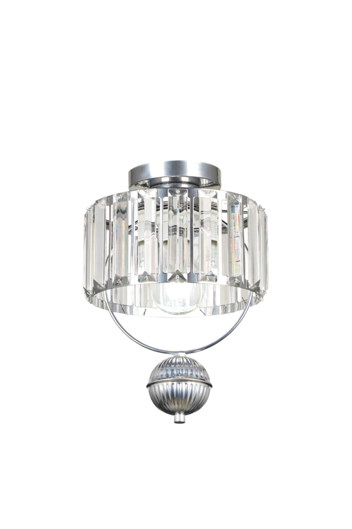 Gallon Ceiling Lux Crystal Mounting Single Chandelier Chrome