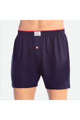 6 Pack Men's Single Jersey Boxer Navy Blue Cotton