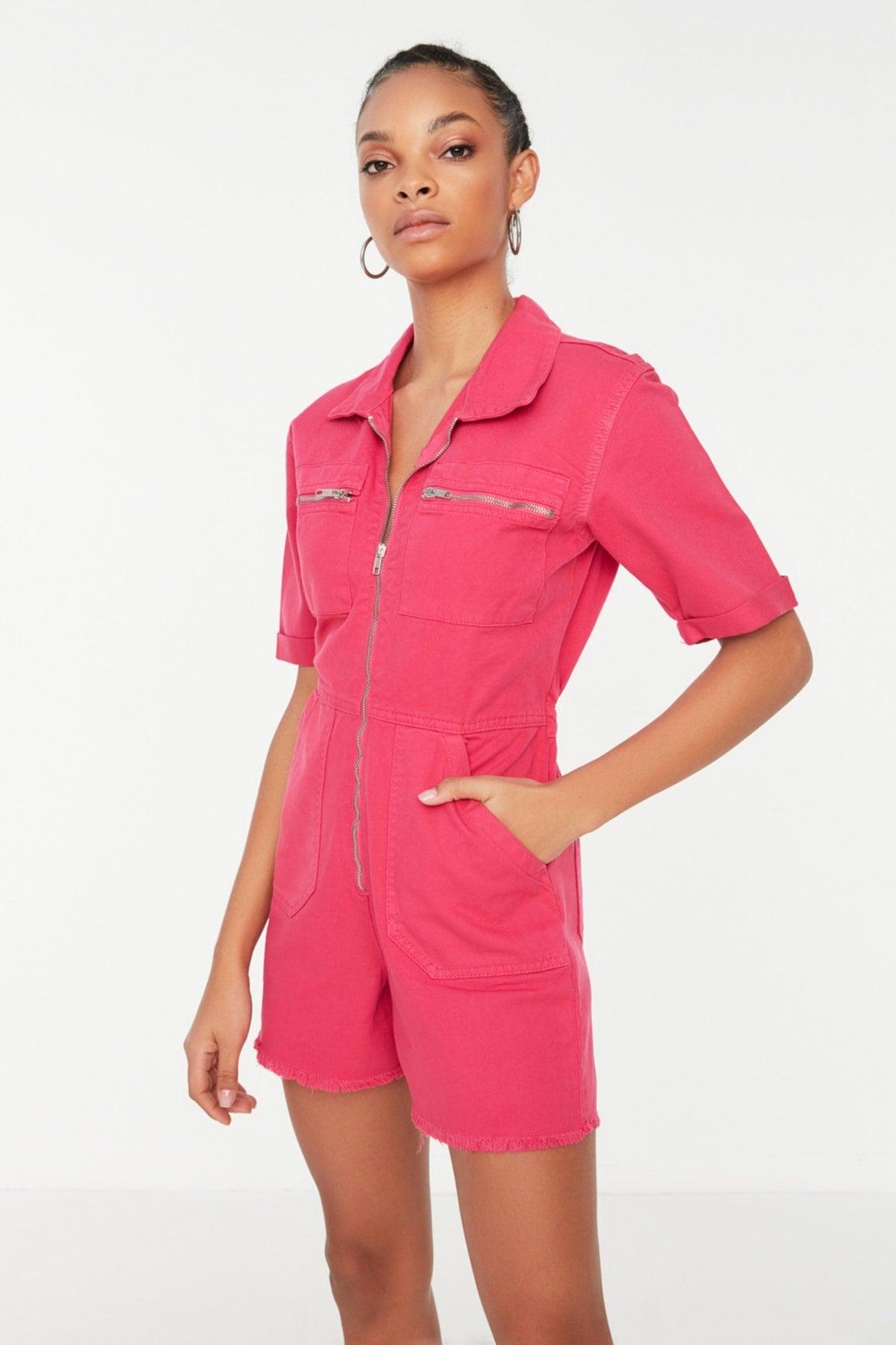 Fuchsia Crop Jumpsuit - Swordslife