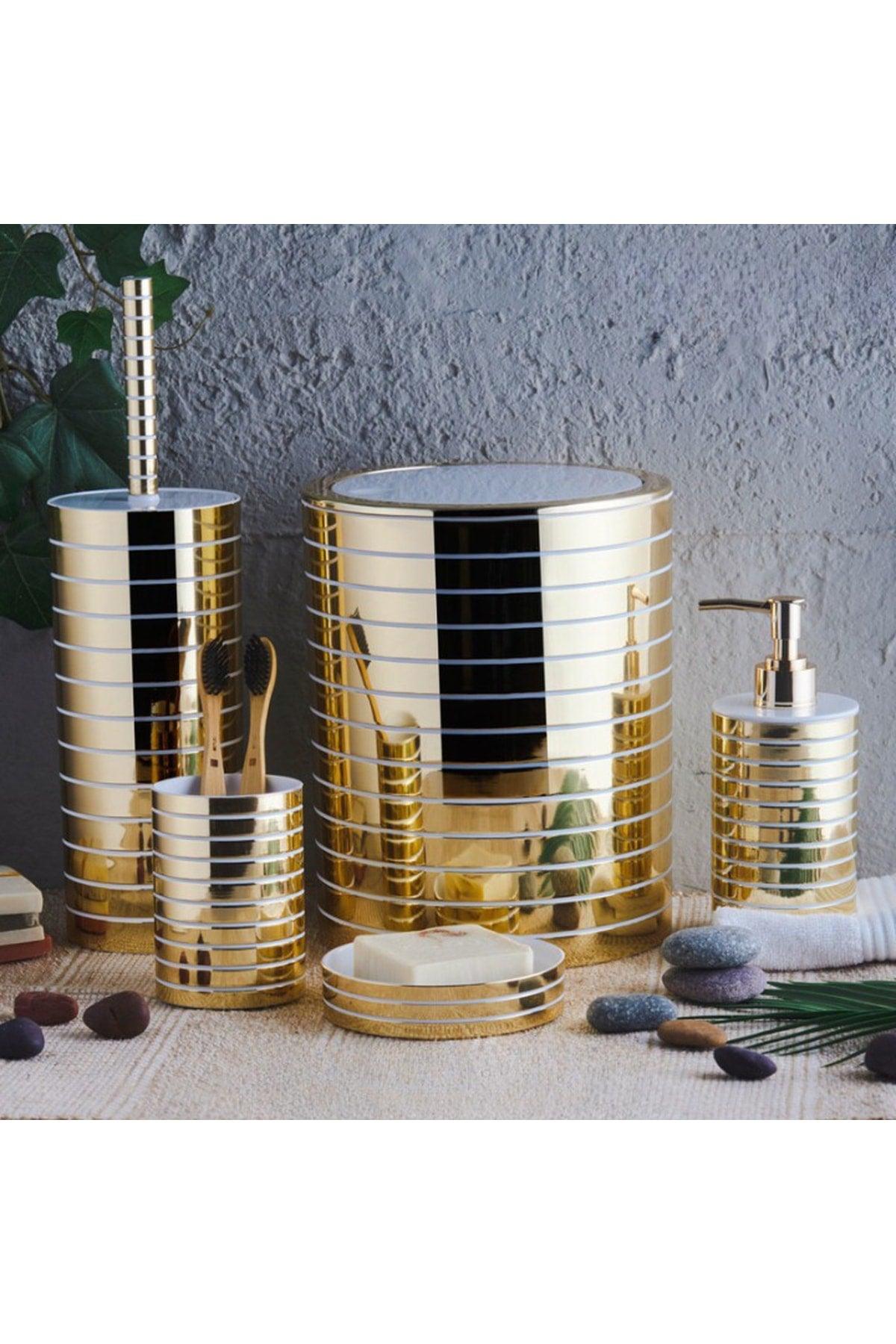 5pcs Gold White Bathroom Set - Swordslife