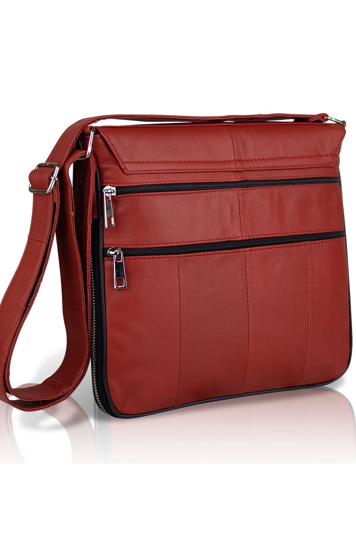 Crossman Genuine Leather Unisex Crossbody Messenger Bag