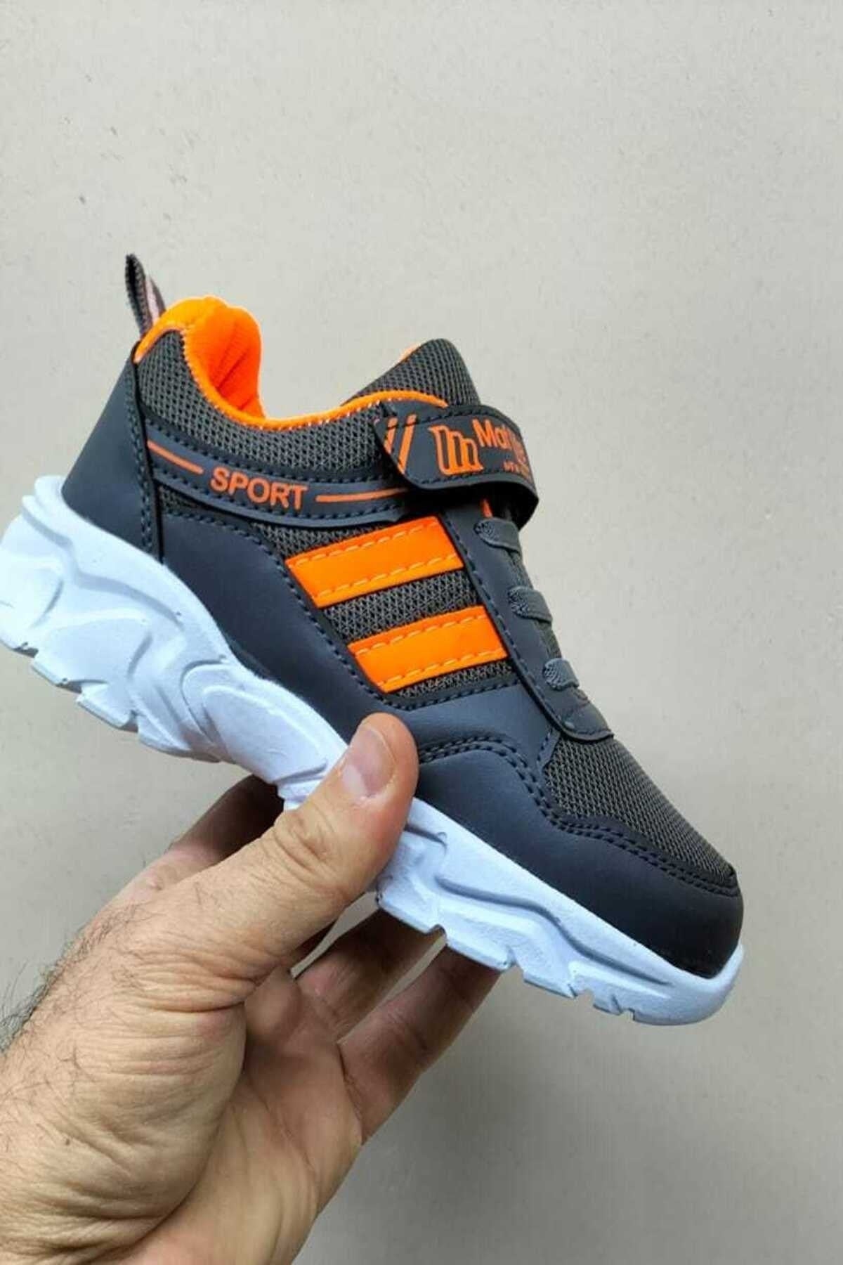 Smoked Elastic Velcro Soft Flexible Lightweight Breathable Unisex Mesh Kids Sneaker Sports Shoes