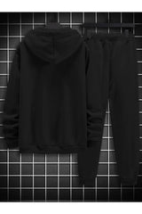 Men's Black Vertical Oversize Tracksuit Set