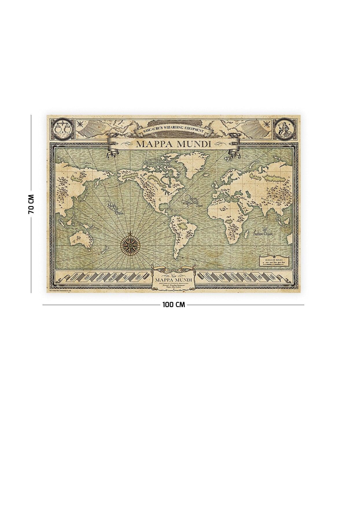 Fantastic Beasts Mappa Mundi Wall Covering Rug 140 X 100 Cm-70x100 Cm - Swordslife