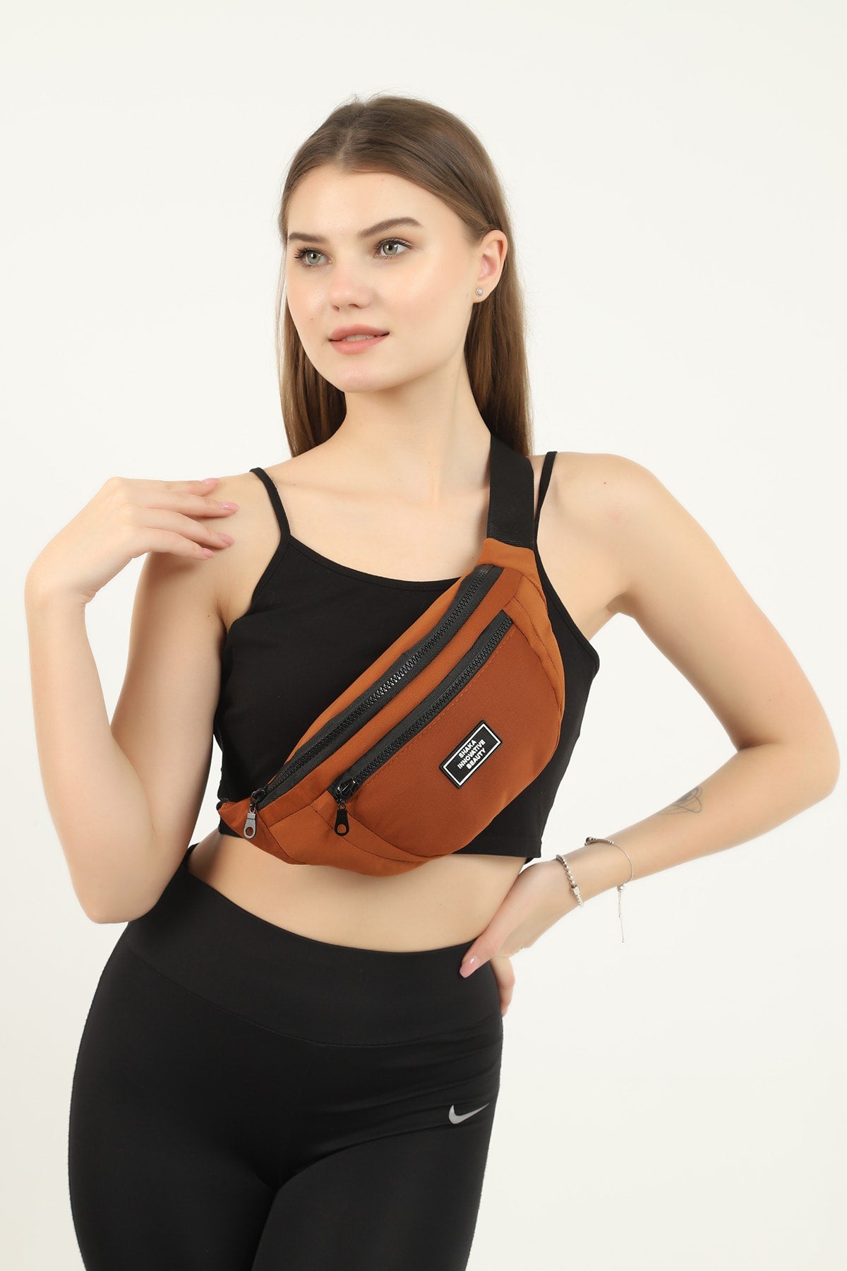 Tile U8 2-Compartment Adjustable Cross Strap Canvas Unisex Waist And Shoulder Bag E:38 B:17 G:7