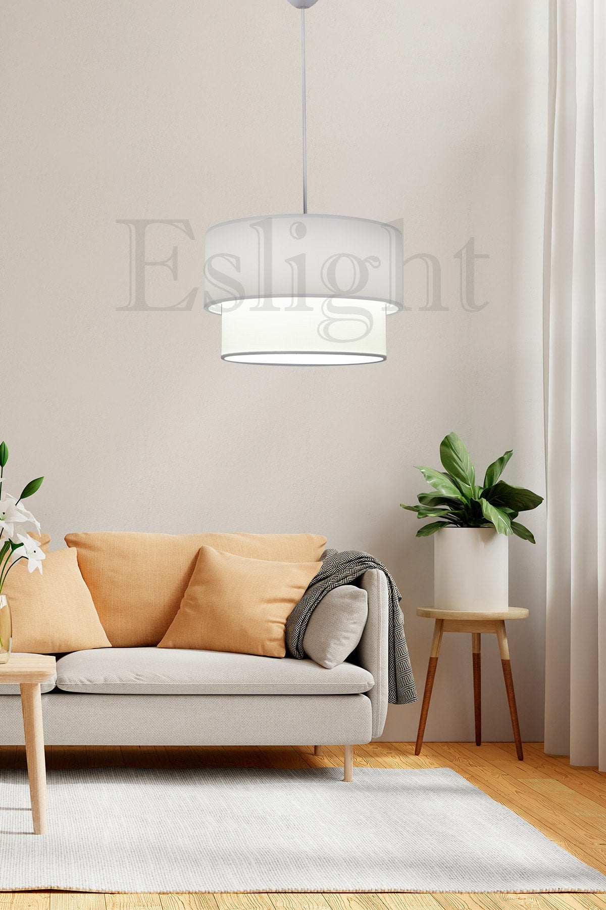 Pasta Single Pendant Lamp Chandelier White E784