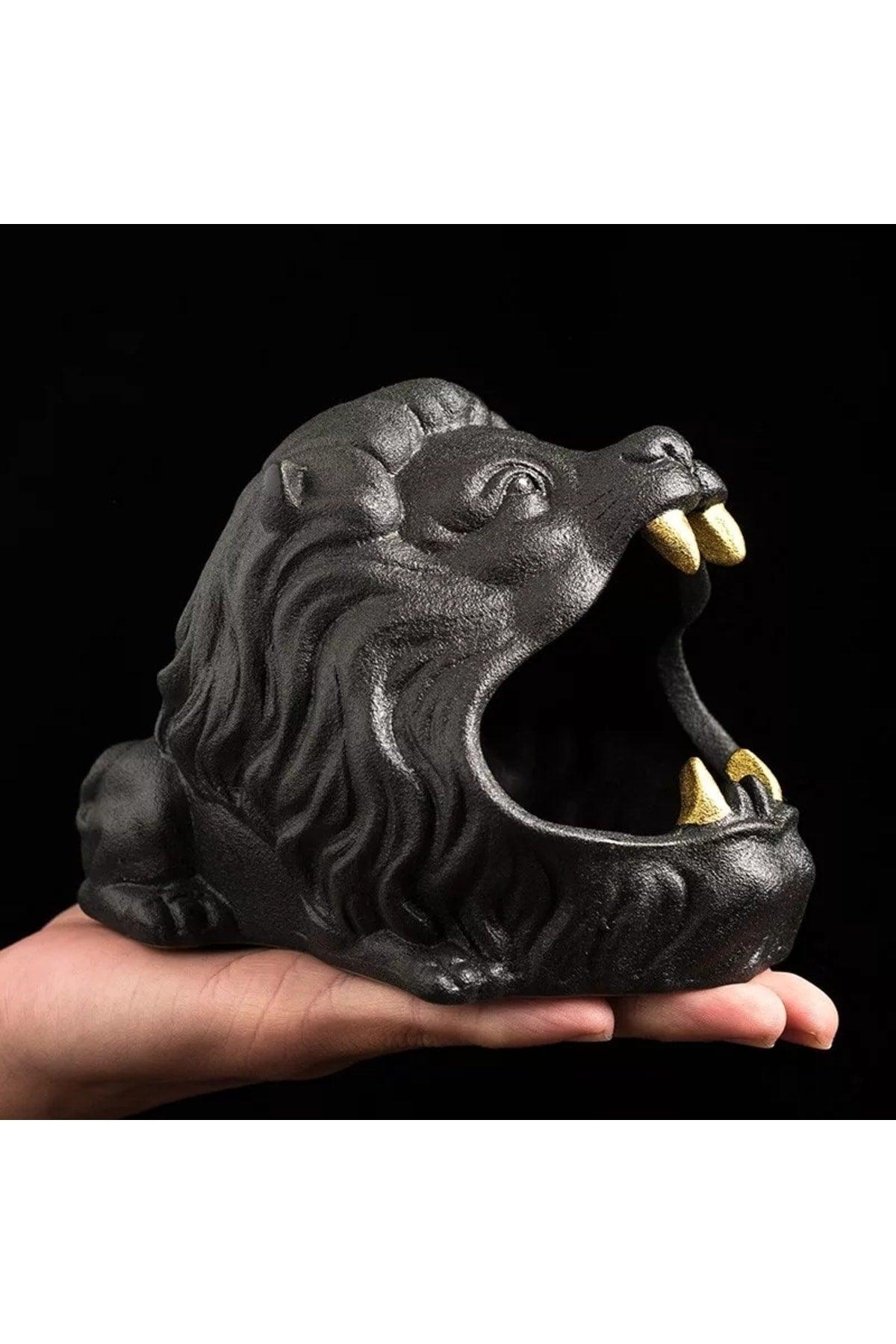 Decorative Object Lion And Ht Match , Presentation Holder , Lion Ashtray , Lion Keychain , Lion Ashtray - Swordslife