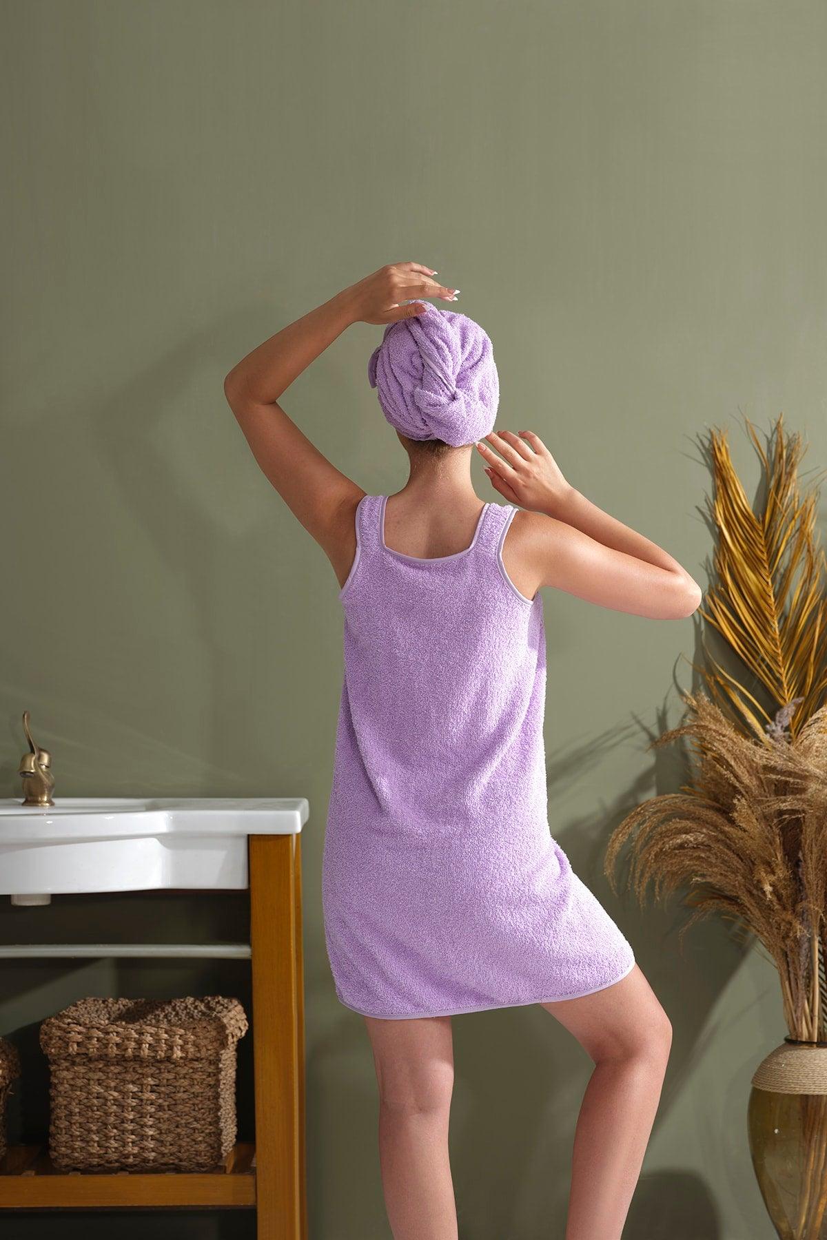 Hanging Bathrobe And Towel Bonnet | Bathrobe Set | Sauna Set | Beach Dress | Dressing gown - Swordslife