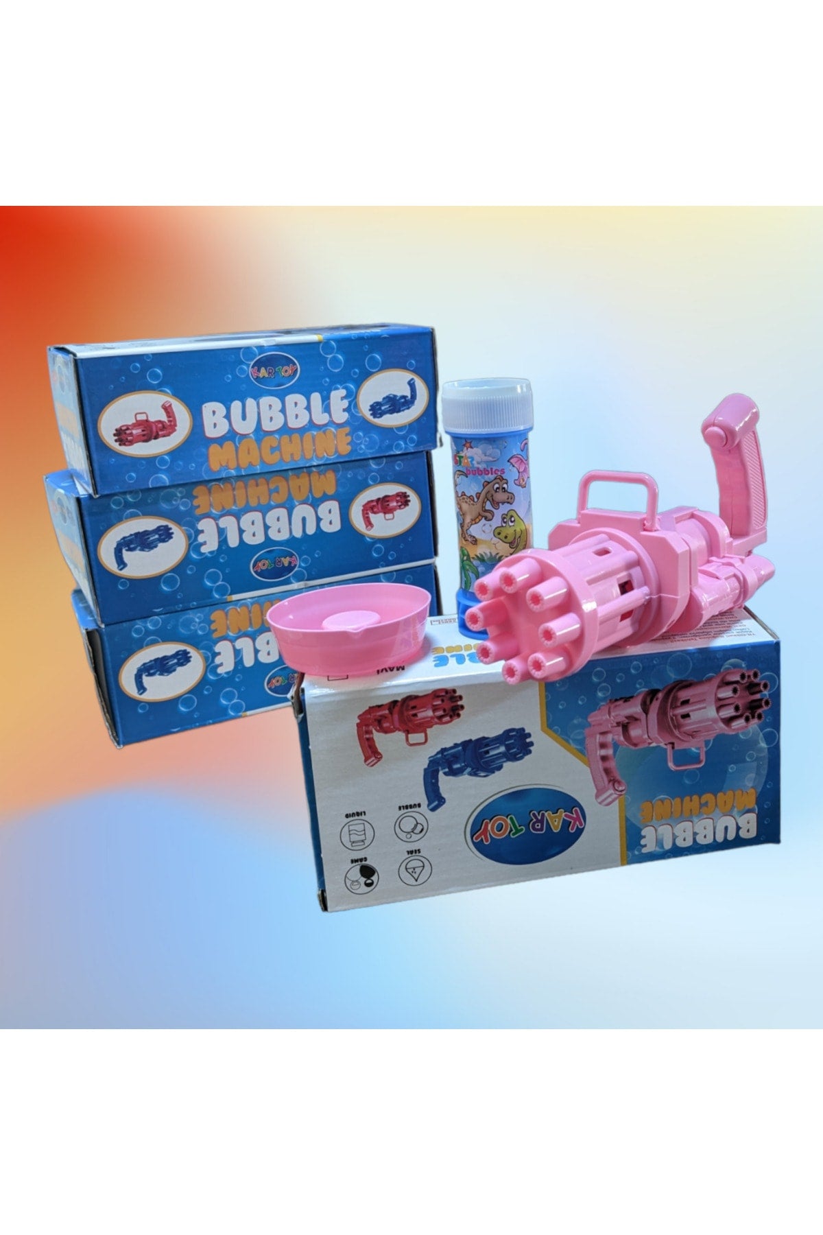 Battery Operated Foam Toy Bubble Foam Machine Gun Bubble Machine 50 ml Bubble Liquid