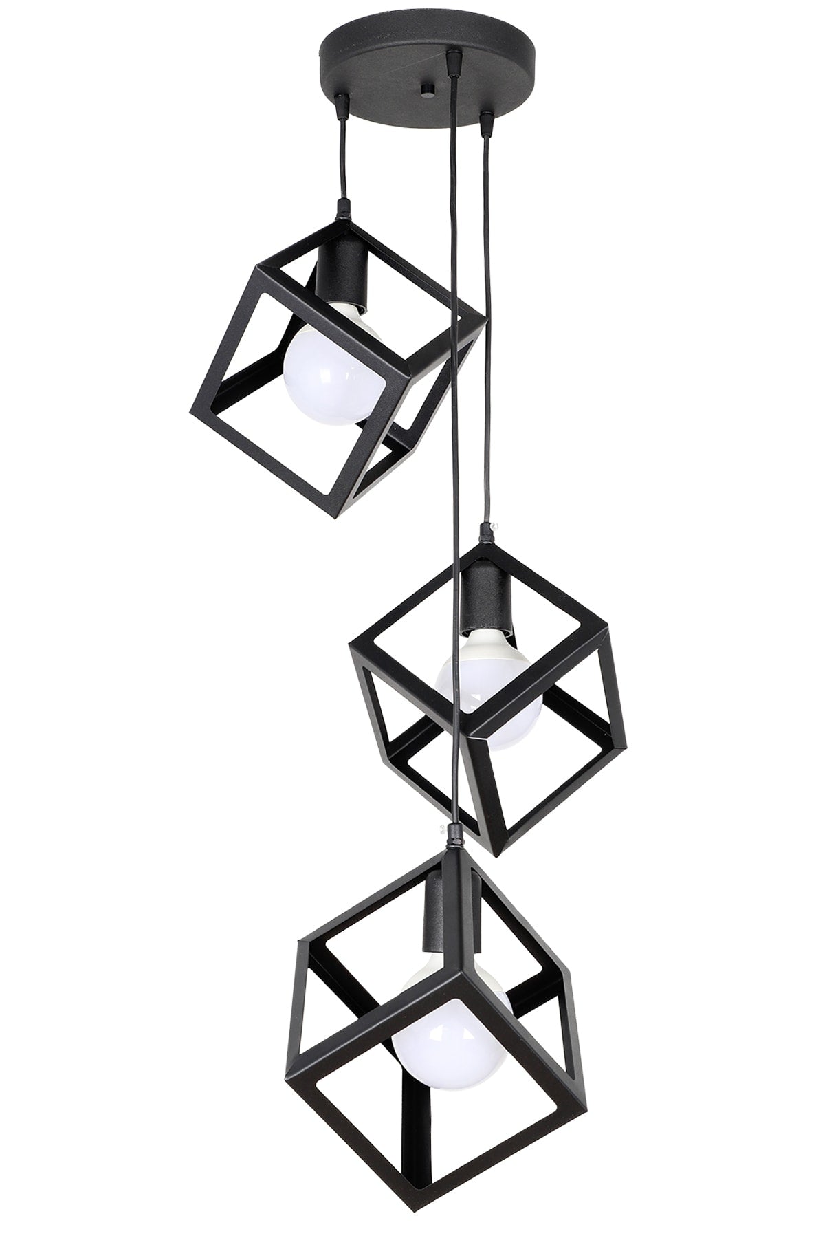 Cube 3rd Black Chandelier