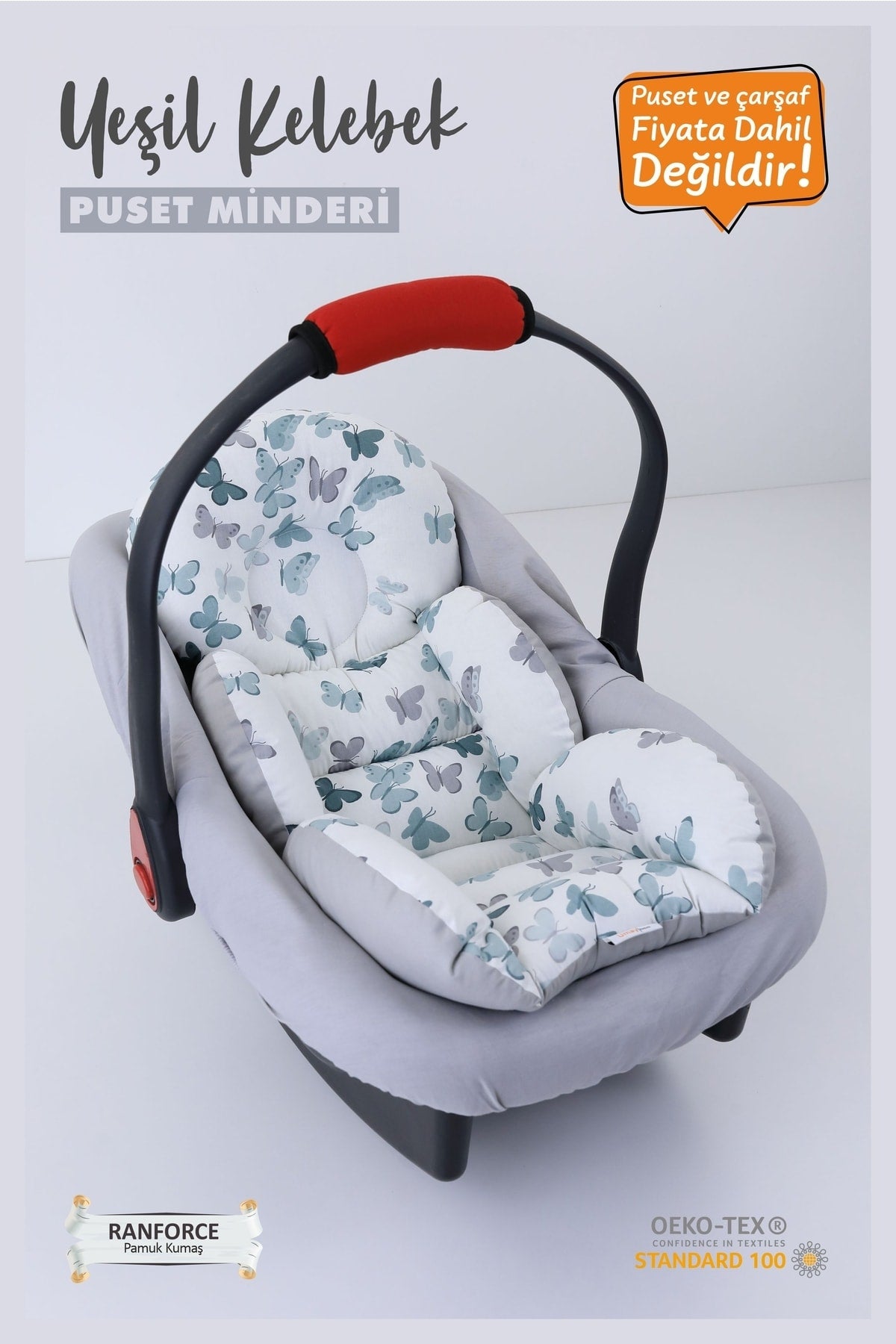 Orthopedic, Lumbar Supported Stroller Cushion, 100% Cotton Fabric