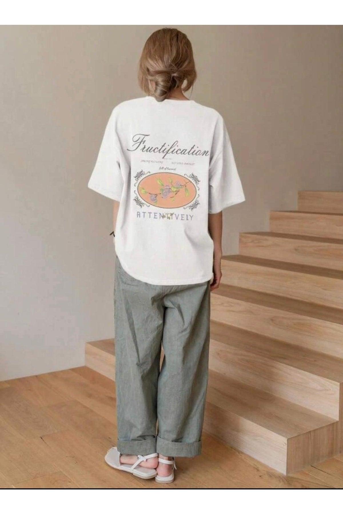 Women's Fructification Printed Oversize T-shirt - Swordslife