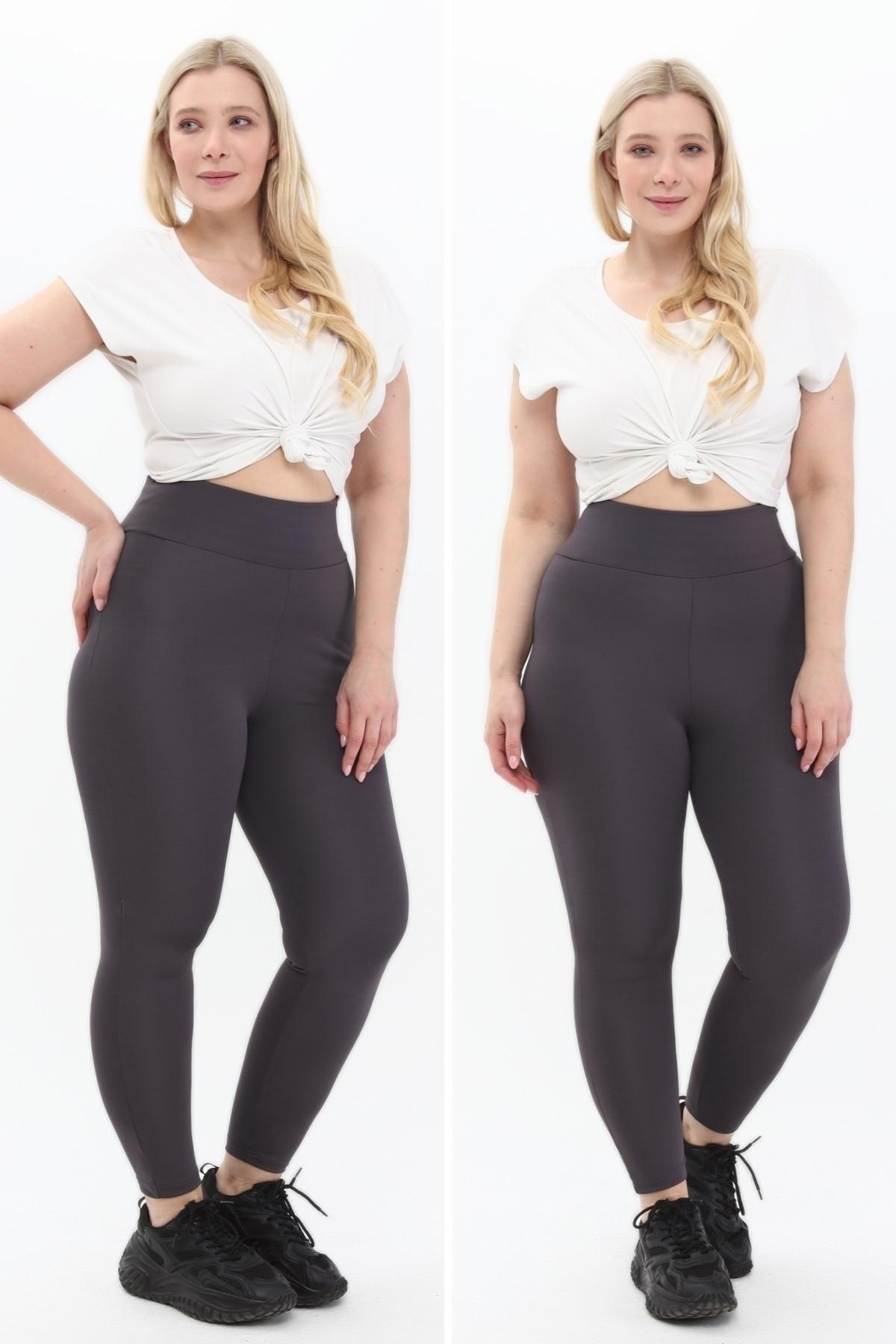 Plus Size Comfort Model High Waisted Sports & Daily Leggings with Contouring Slimming Corset - Swordslife