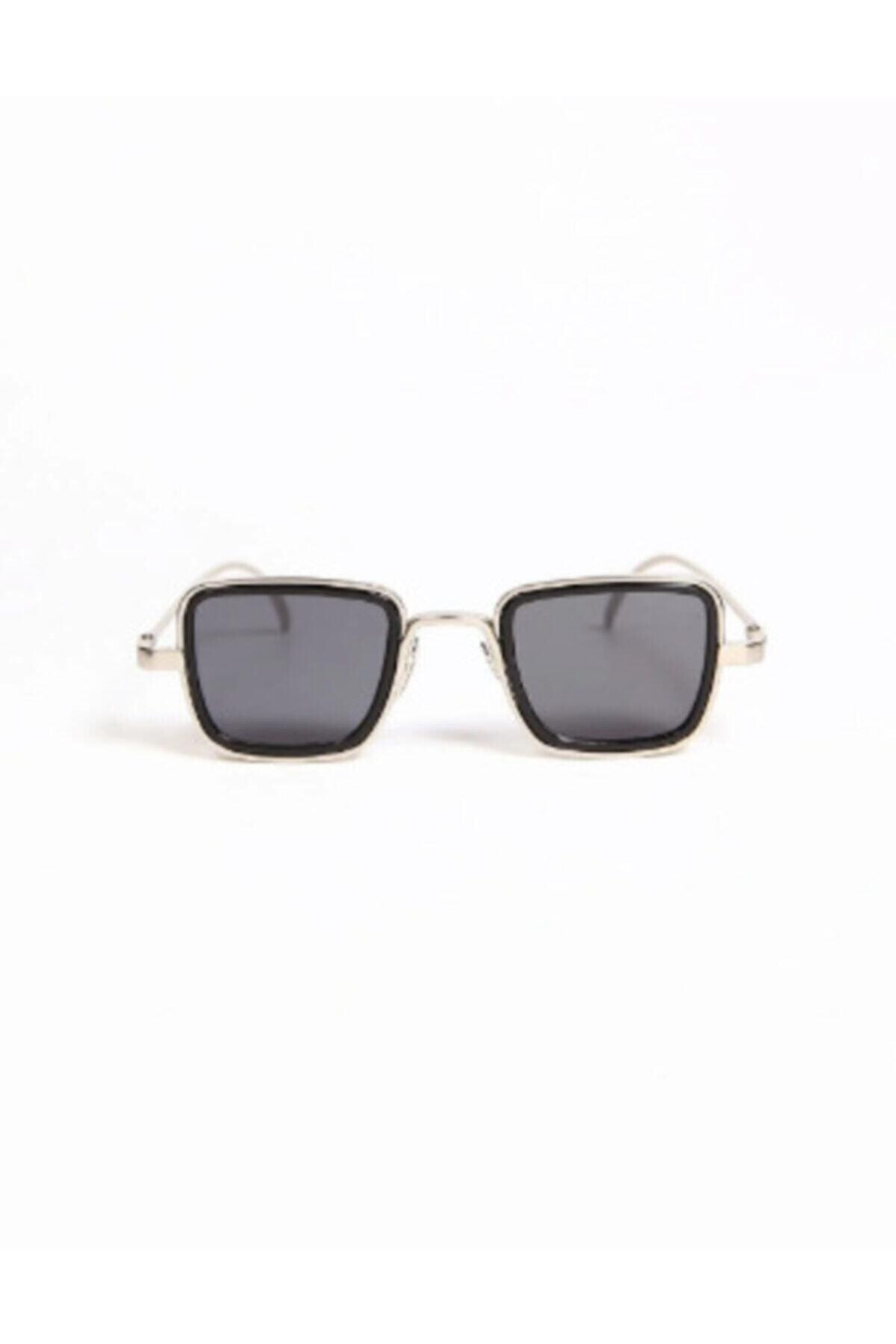 Unisex Metal Square Black Glass Sunglasses - Swordslife