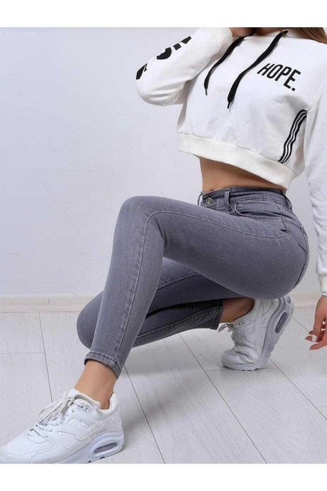 Ngbutika Super Skinny Colorfast Lycra Gray Jeans Trousers - Swordslife