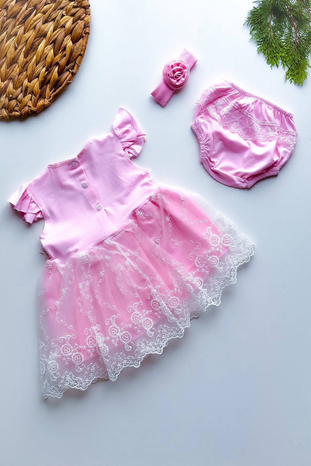 Baby Girl Girl Summer Dress Short Sleeve Tulle Tutu Lined Baby Suit Baby Clothing