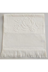 Etamine Embroidered Velvet Towel Mother and Girl 2 Pack Cream Color - Swordslife