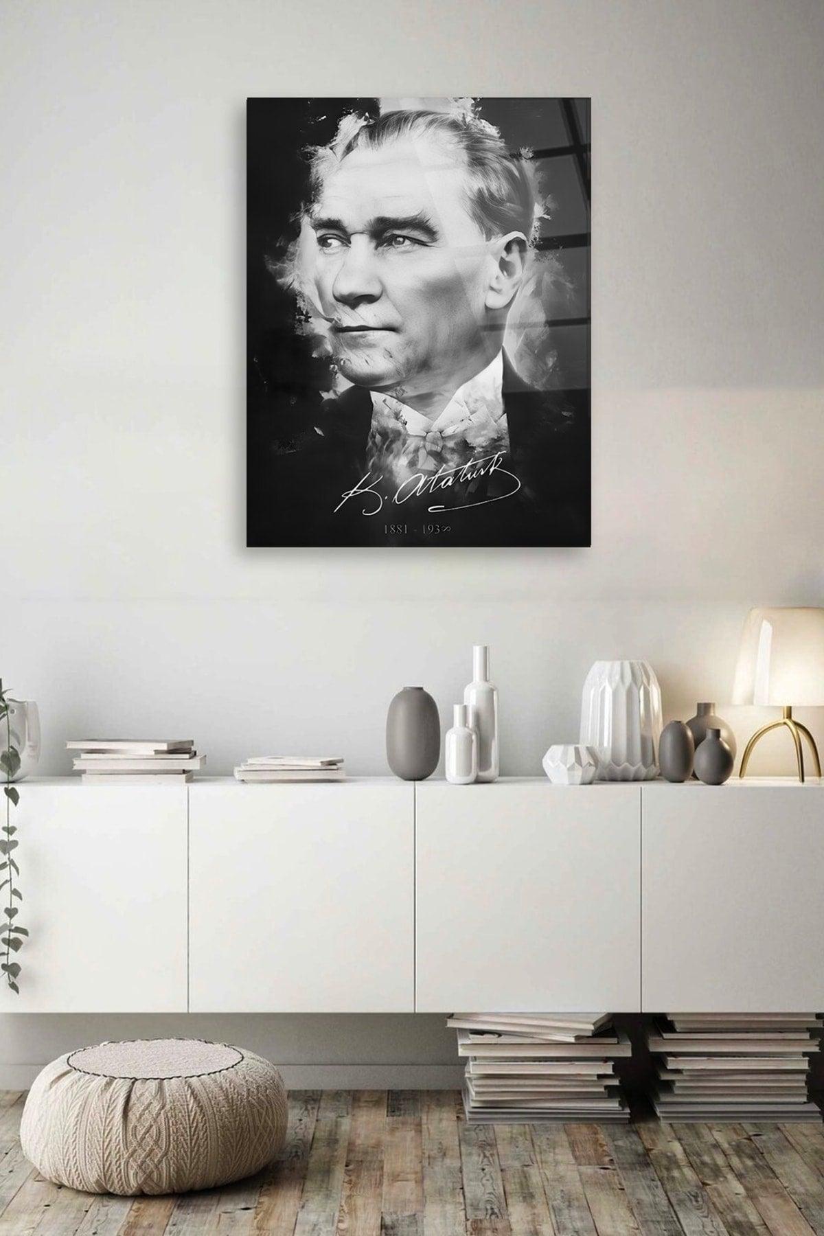 Atatürk Portrait Glass Painting - Swordslife