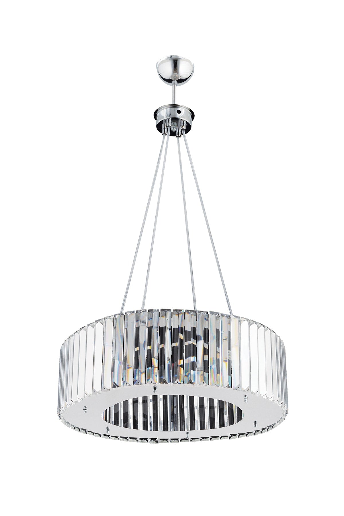 Luxury Diamond 45 Cm Silver Chandelier