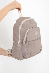 Unisex Mink Crinkle Fabric Waterproof & Dirt Resistant Backpack And School Bag