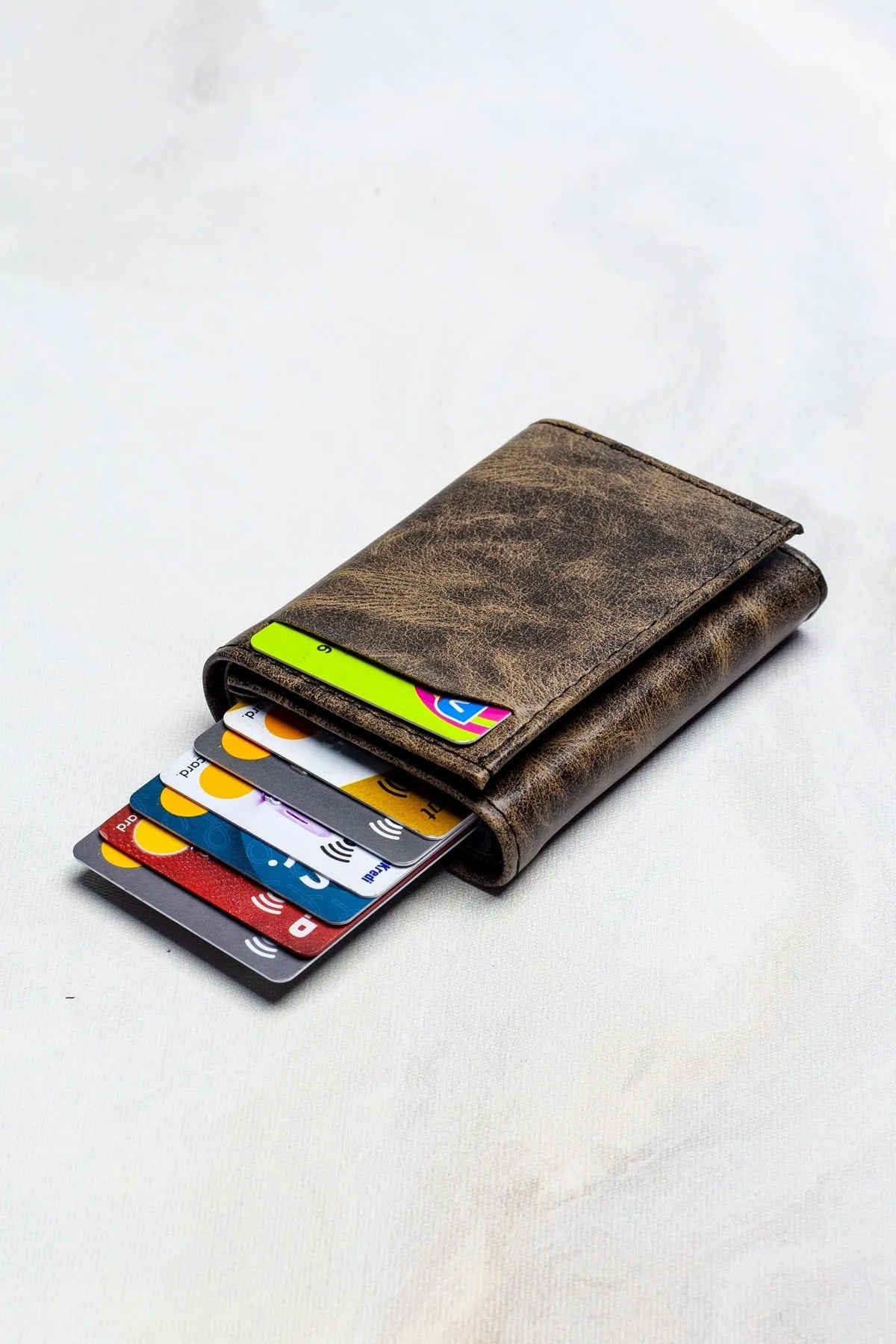 Faux Leather Men's Card Holder Wallet Portfolio