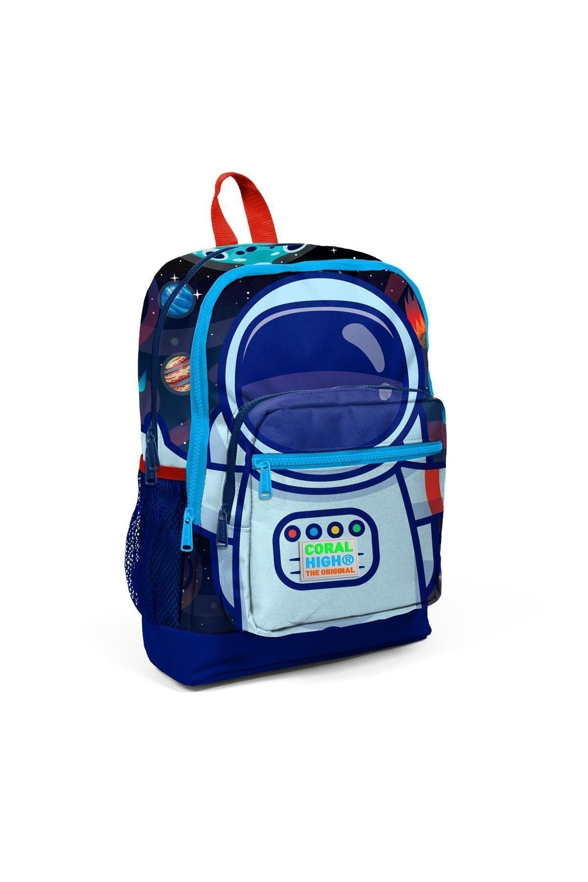 Kids Sax Blue Astronaut Patterned USB 3-Piece School Bag Set SET0123824