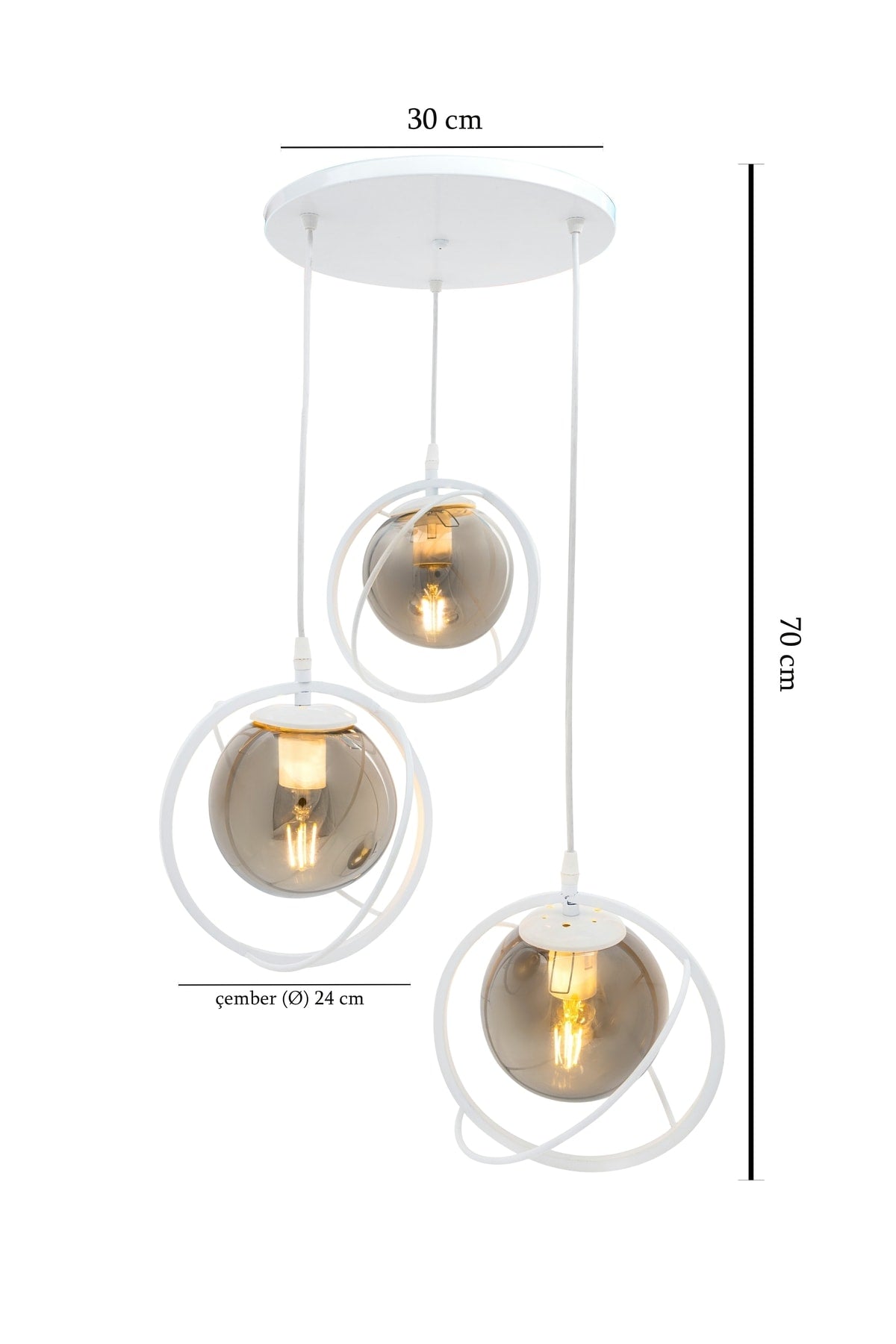 World 3 Piece Tray. Glop White Chandelier with Smoked Glass. Living Room, Kitchen, Teenager, Room, Bedroom, Store