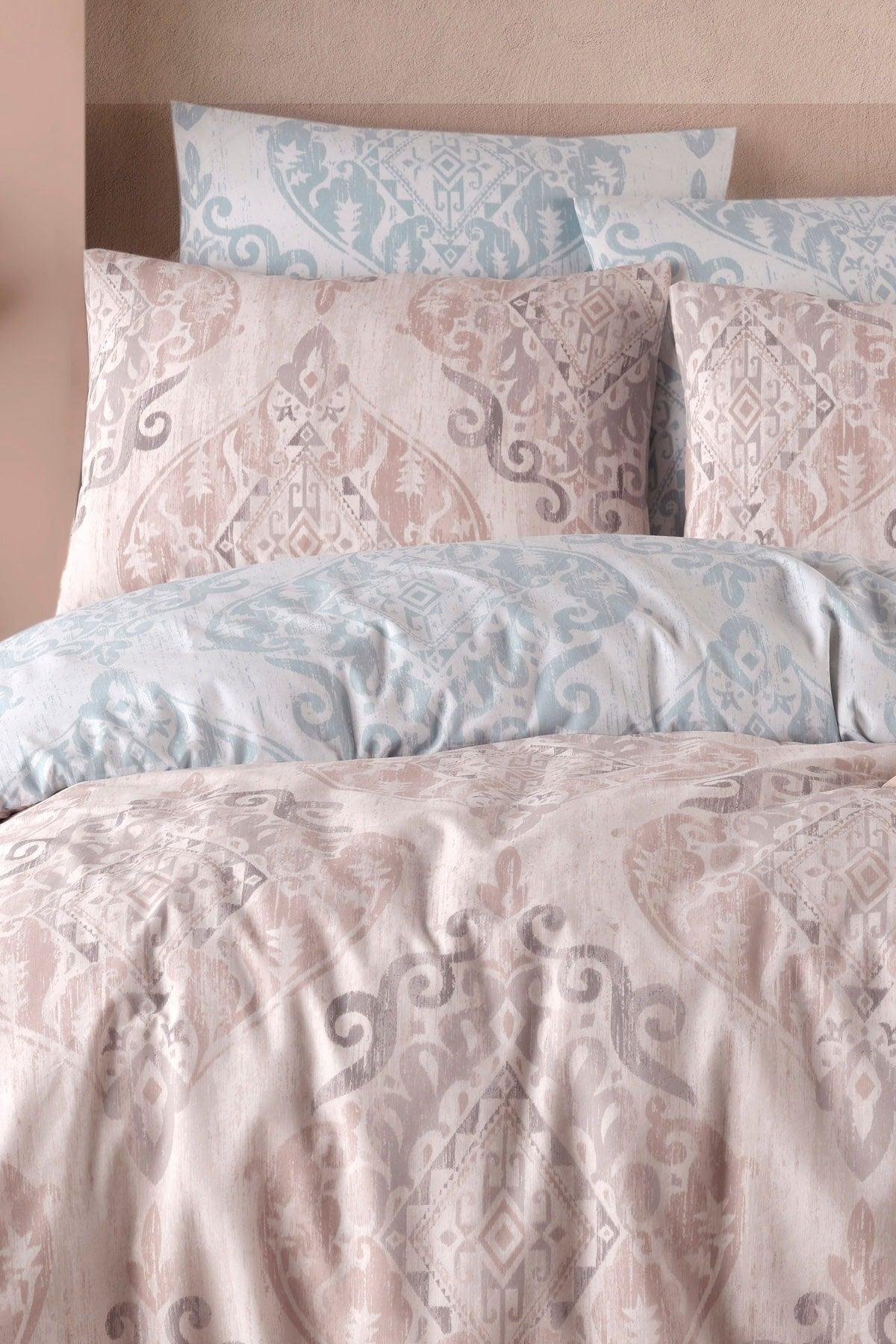 Mature Duvet Cover Set Double Hitit Hisar S.kahve-mint - Swordslife