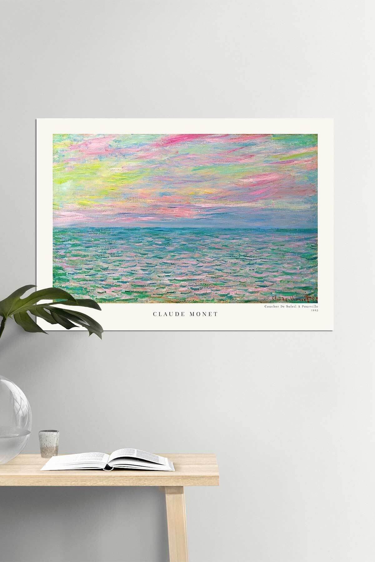 Premium Unframed Poster Claude Monet Coucher De Soleil A Pourville Poster Wall Posters - Swordslife