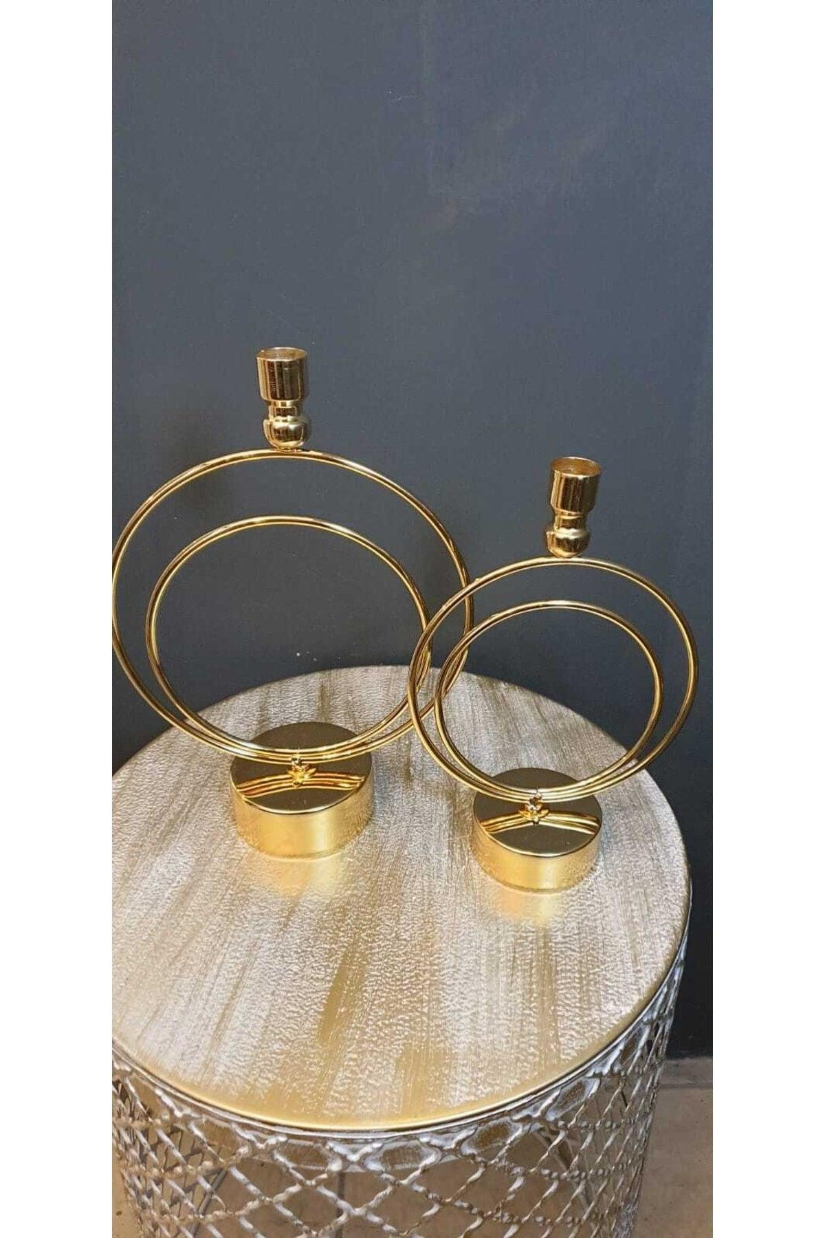 Alvina 2 Li High Stand Full Gold, Candlestick - Swordslife