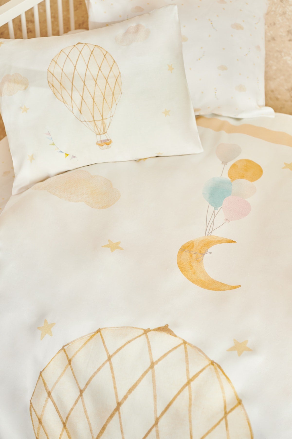 Baloon Cotton Satin Baby Duvet Cover Set