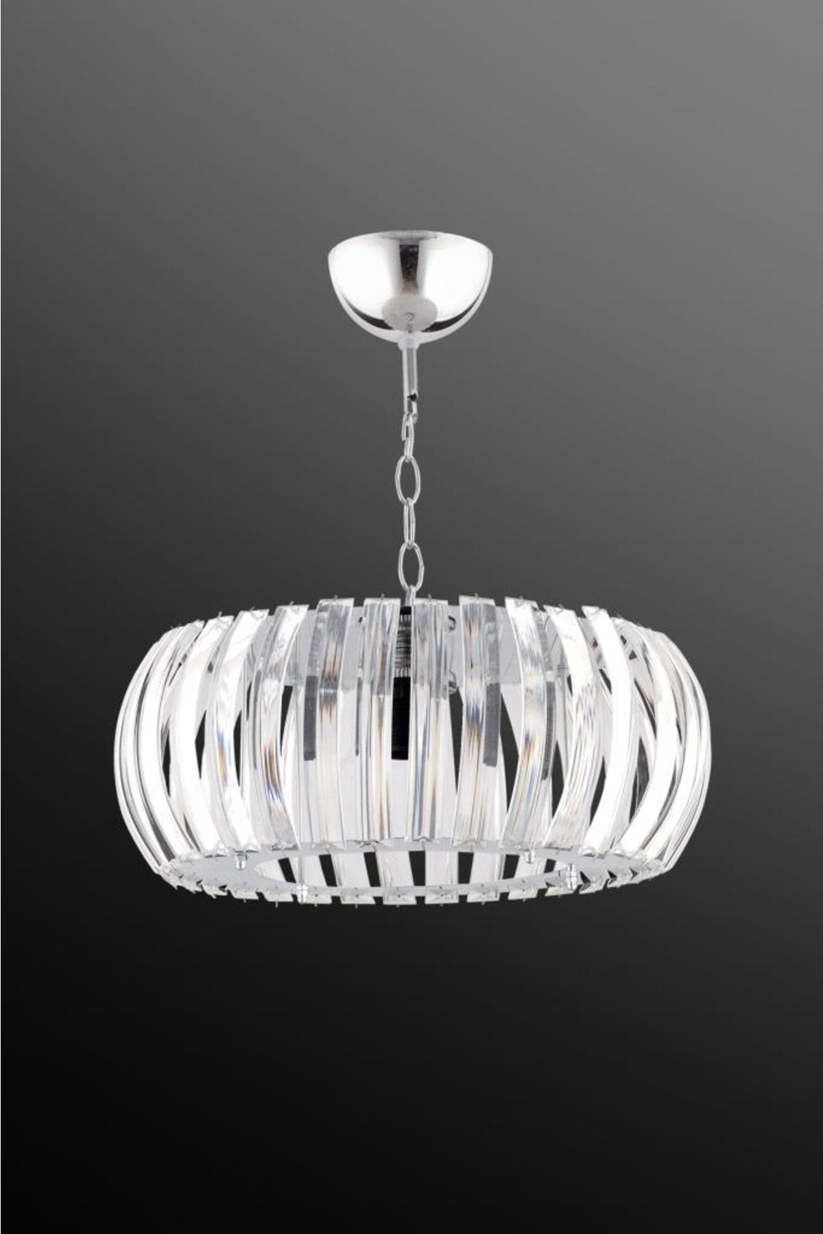 Venus Silver 25 Cm Plumbing Crystal Stone Chandelier