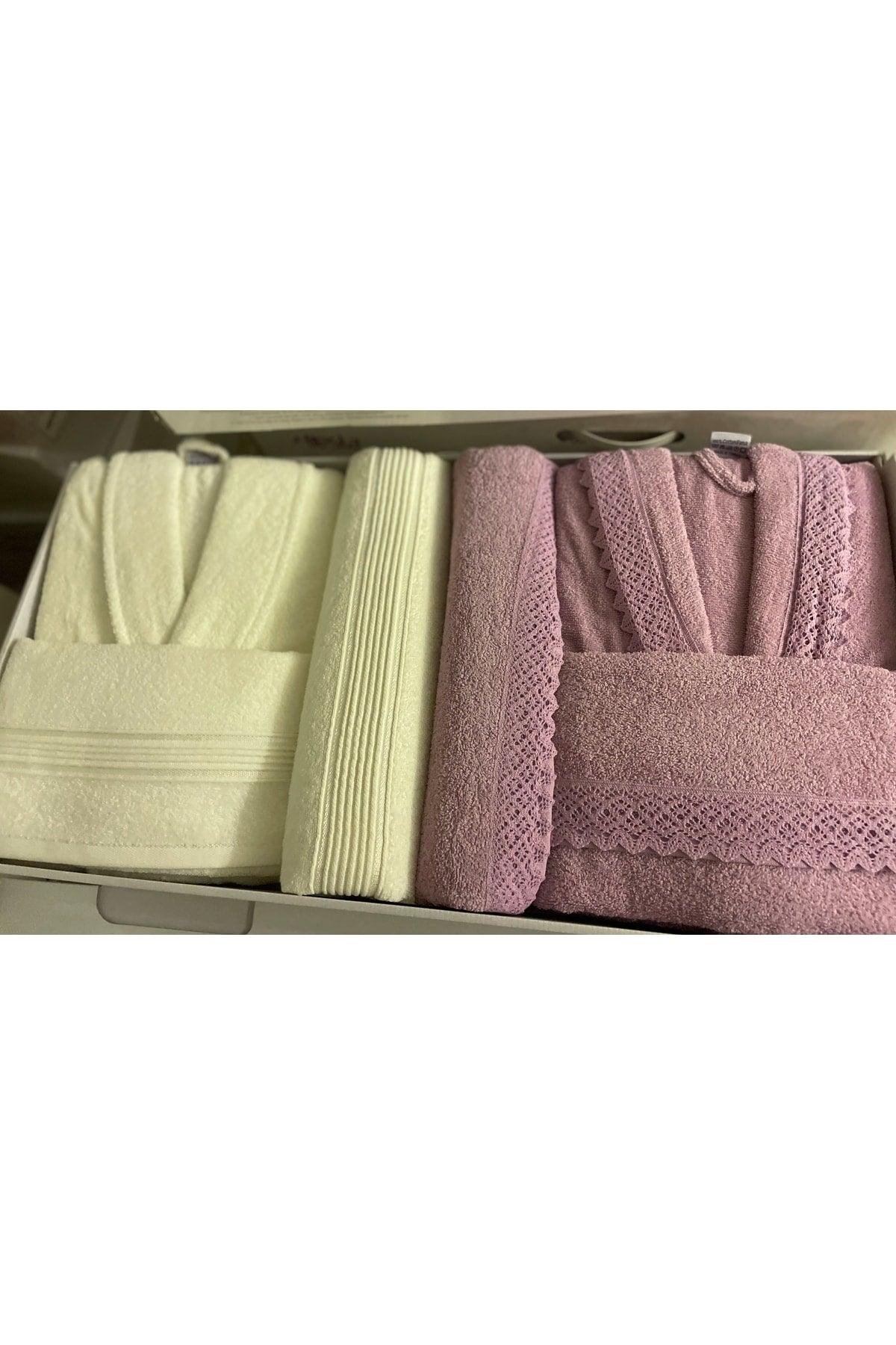 Guipure Dowry Family Bathrobe Set 6 Pcs - Swordslife